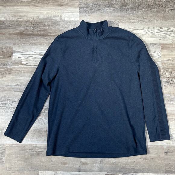 Calvin Klein Navy Blue Quarter Zip Mock Neck Pullover XXL - Picture 1 of 6
